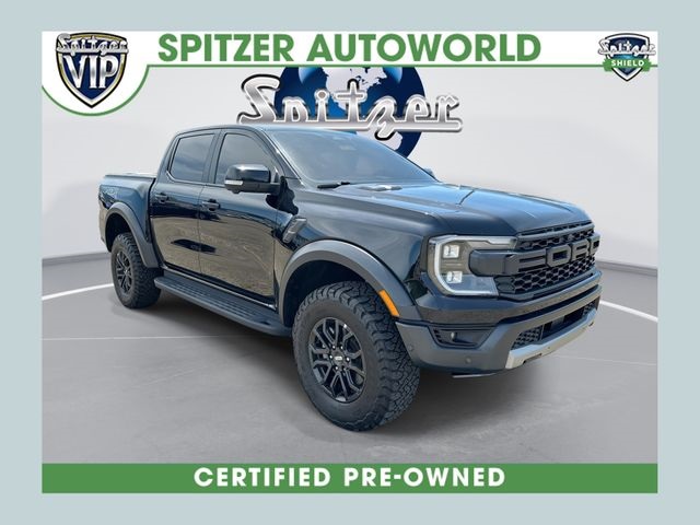 Shadow Black 2024 Ford Ranger Raptor SuperCrew 4WD Pickup Truck Four-Wheel Drive Automatic