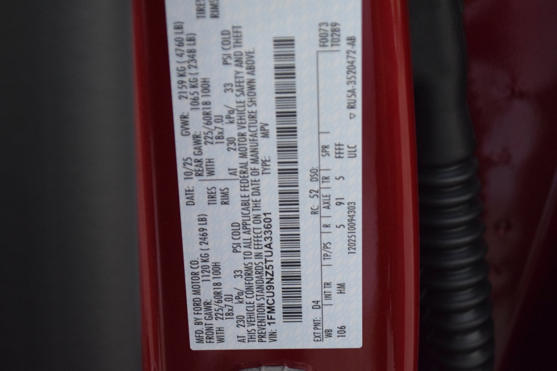 2026 Ford Escape Hybrid ST-Line Select Red at DeMontrond Ford