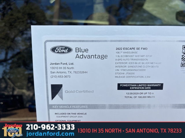 Used Car 2022 Ford Escape  Se For Sale Under $25,000 In San Antonio, Texas