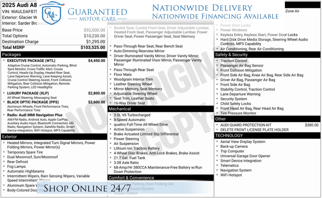 2025 Audi A8 L quattro 55 TFSI AWD