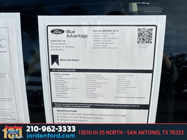 Used Car 2024 Volkswagen Jetta  1.5t S For Sale Under $20,000 In San Antonio, Texas