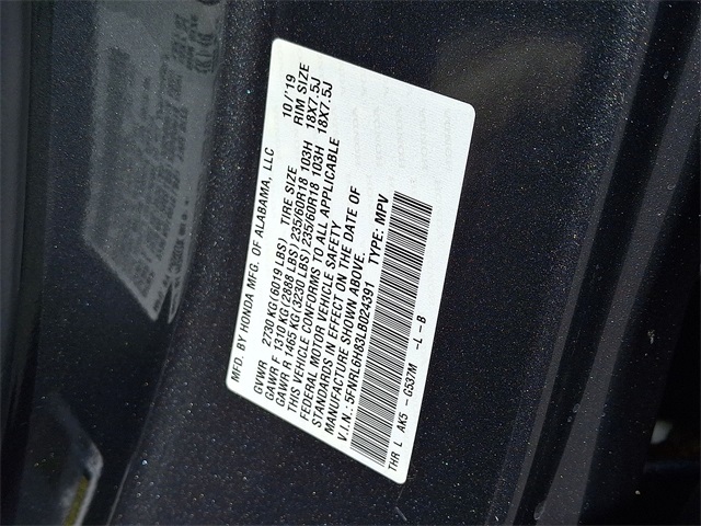 2020 Honda Odyssey Touring for sale at PATRIOT CHEVROLET OF WARMINSTER