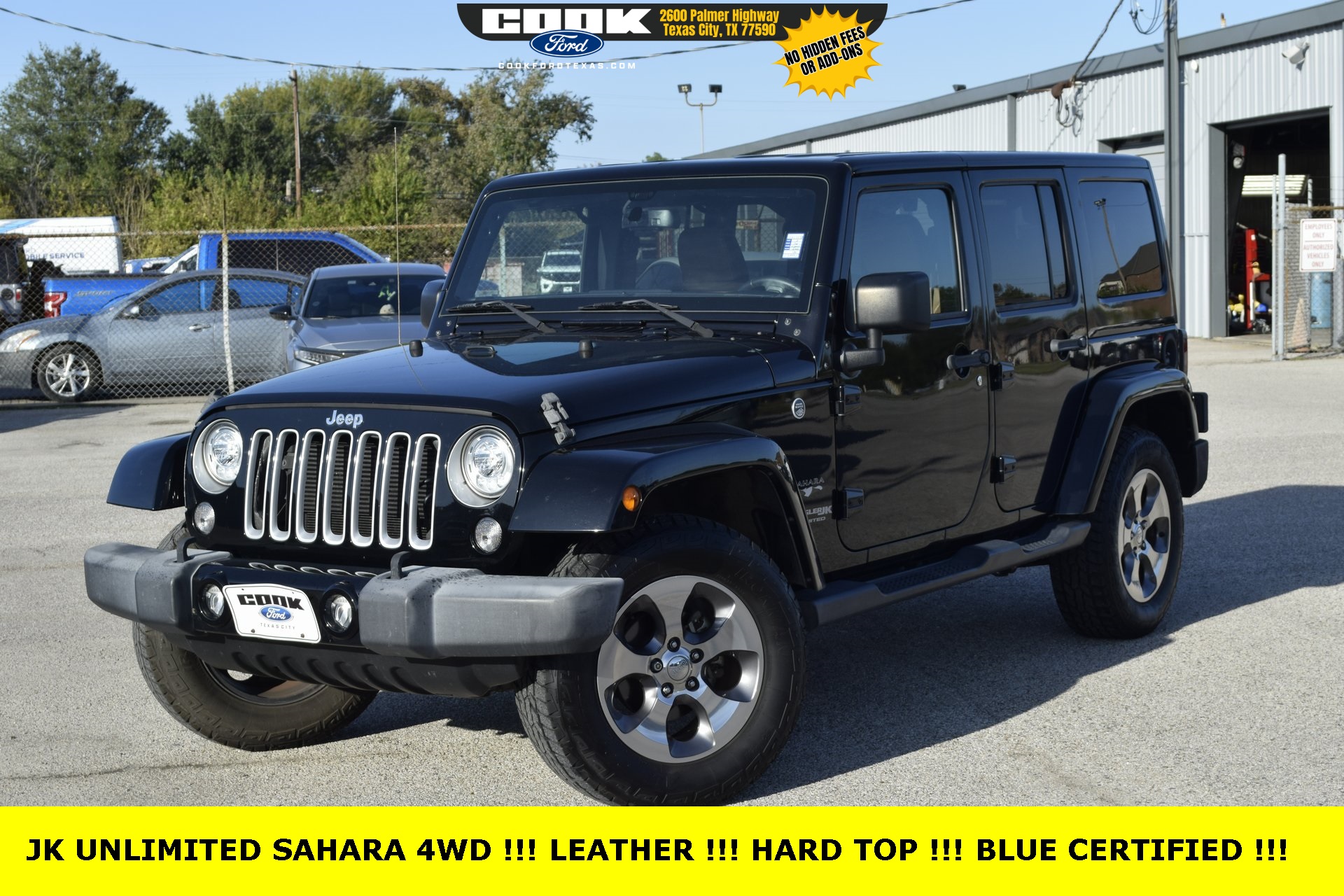 2018 Jeep Wrangler JK Unlimited Sahara Black at Wharton Ford
