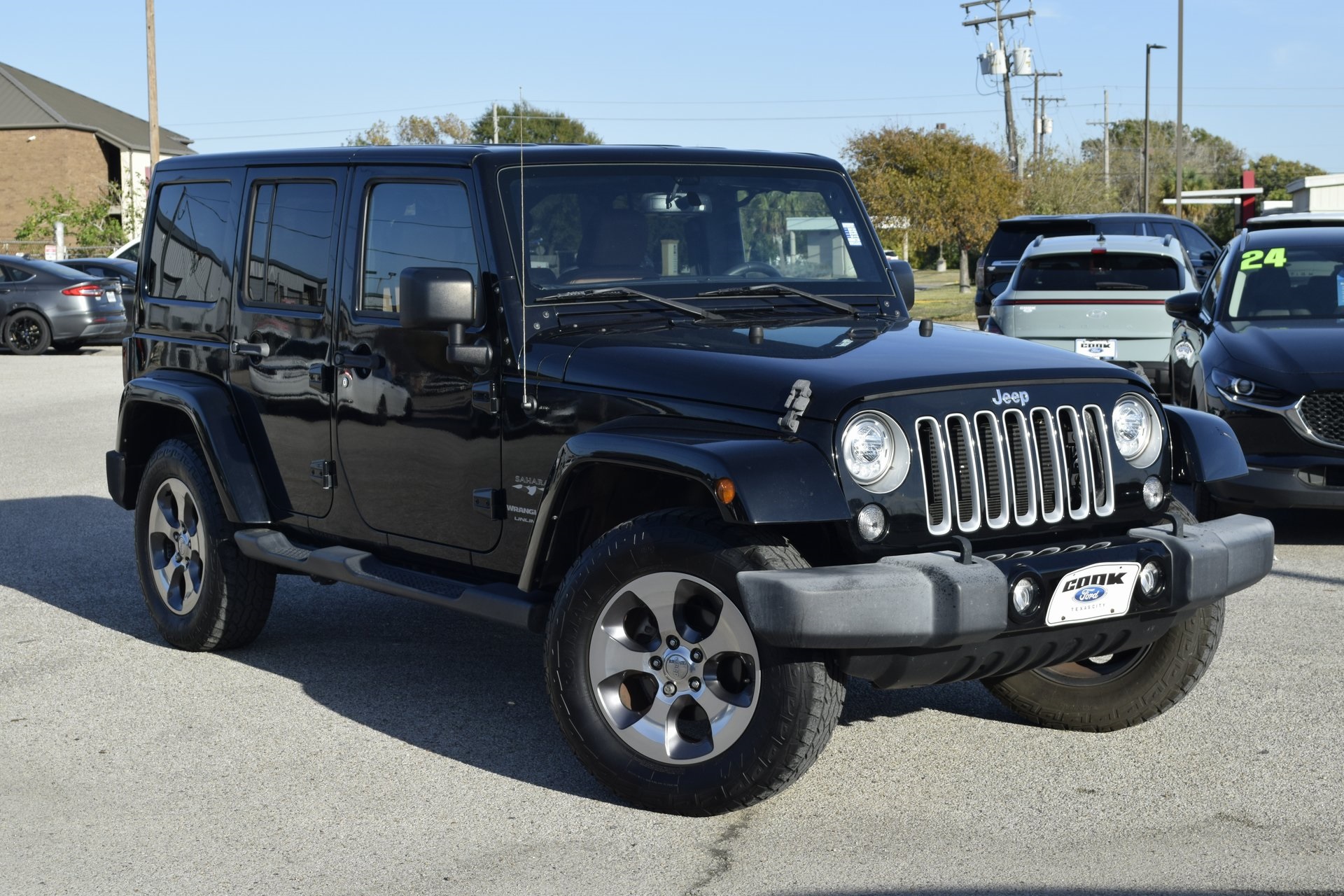 2018 Jeep Wrangler JK Unlimited Sahara Black at Wharton Ford