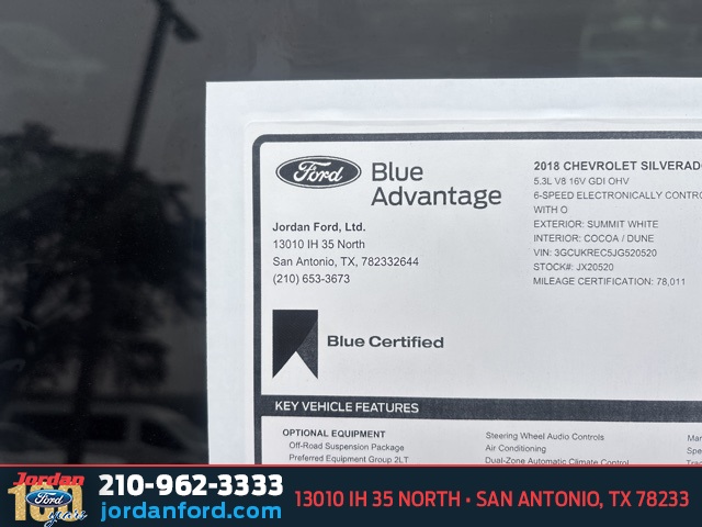 Used Car 2018 Chevrolet Silverado 1500  Lt For Sale Under $30,000 In San Antonio, Texas