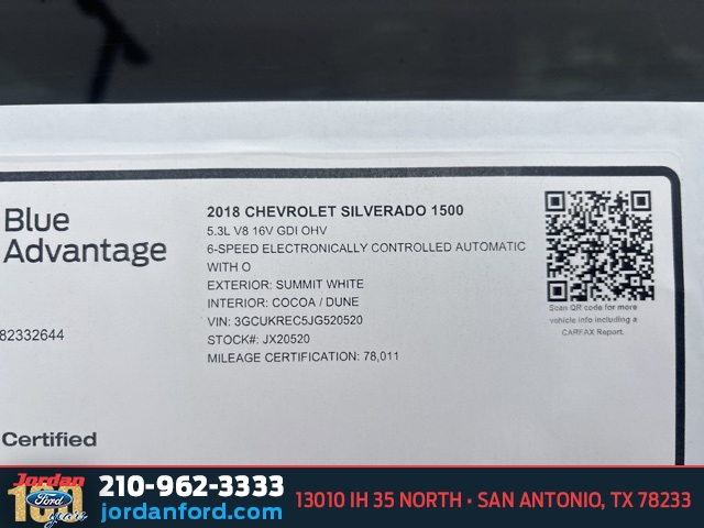 Used Car 2018 Chevrolet Silverado 1500  Lt For Sale Under $30,000 In San Antonio, Texas