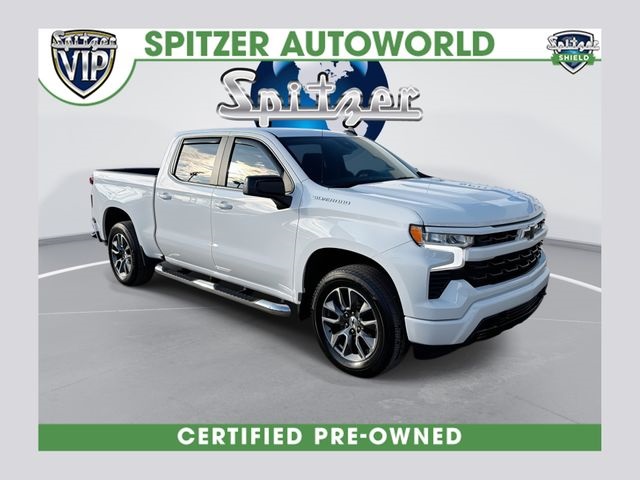 Summit White 2025 Chevrolet Silverado 1500 RST Crew Cab 4WD Pickup Truck Four-Wheel Drive 8-Speed Automatic