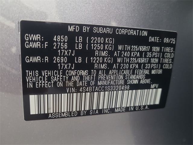 2025 – Subaru – Outback