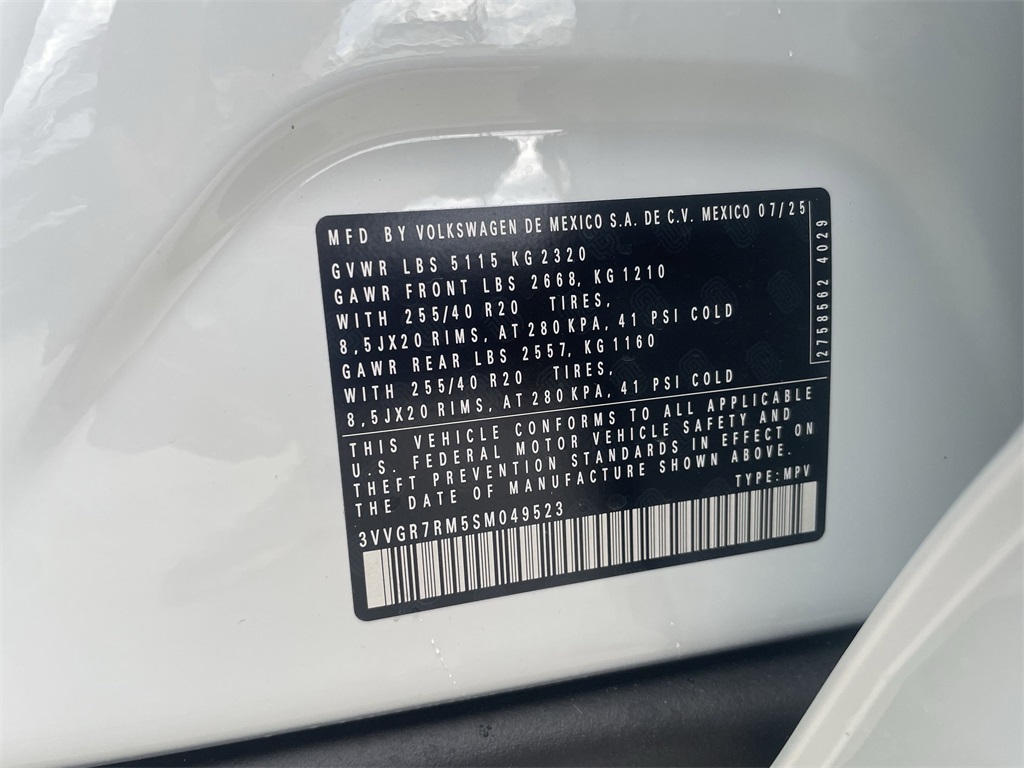 2025 Volkswagen Tiguan 2.0T SE R-Line Black White at DeMontrond Automotive Group