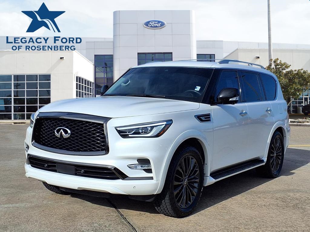 2021 INFINITI QX80 Premium Select White at Mac Haik CDJR North Houston