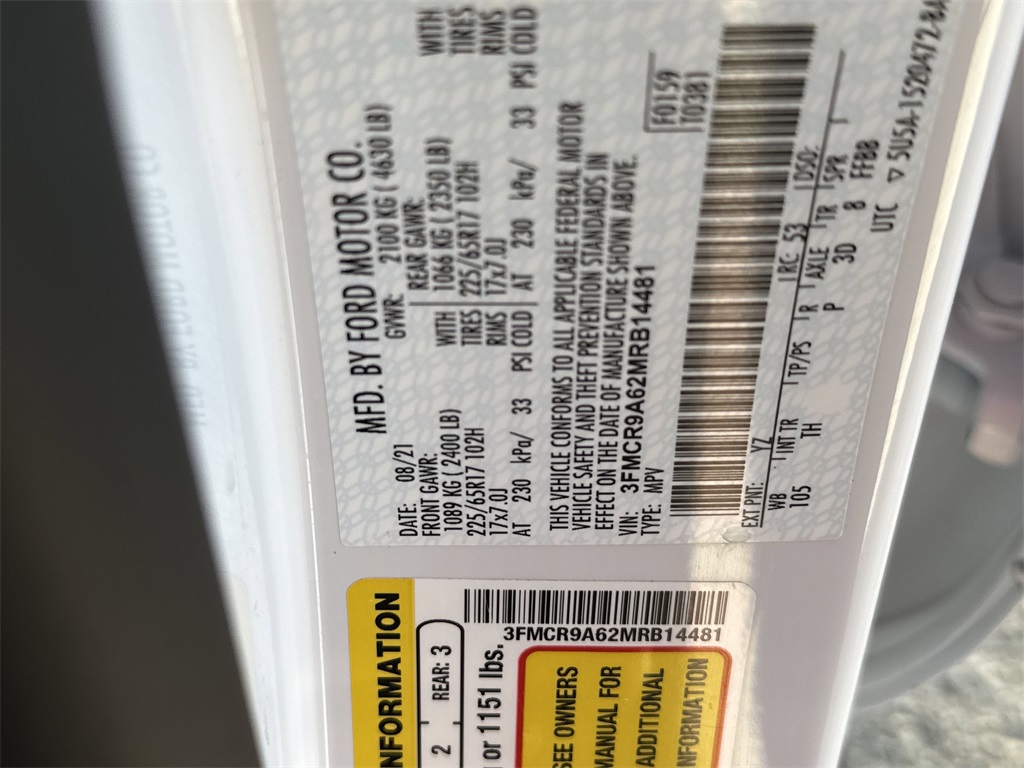 2021 Ford Bronco Sport Base White at Cook Ford