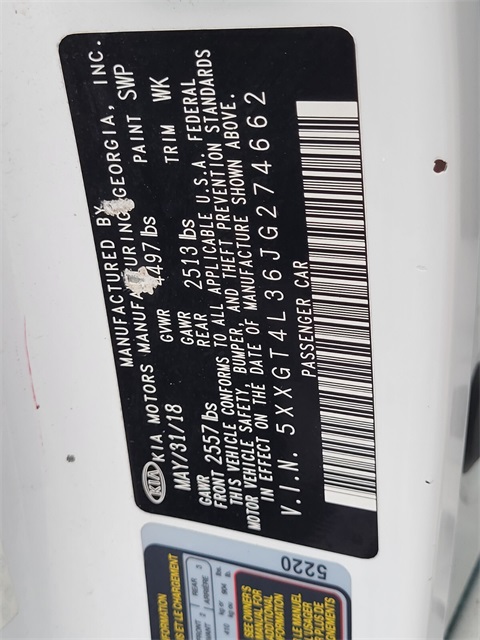 Used Car 2018 Kia Optima  Lx For Sale Under $12,000 In San Antonio, Texas