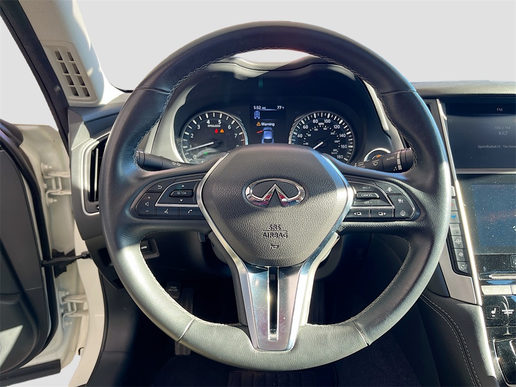 2023 INFINITI Q50 LUXE White at AutoSavvy Houston Southwest