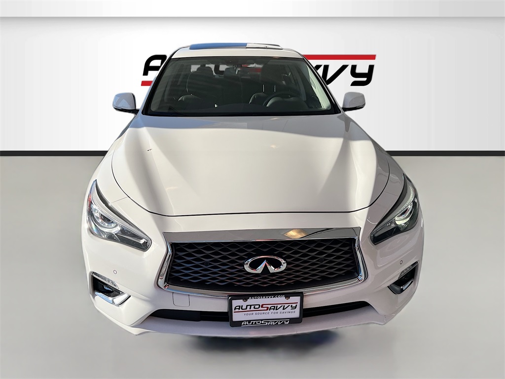 2023 INFINITI Q50 LUXE White at AutoSavvy Houston Southwest