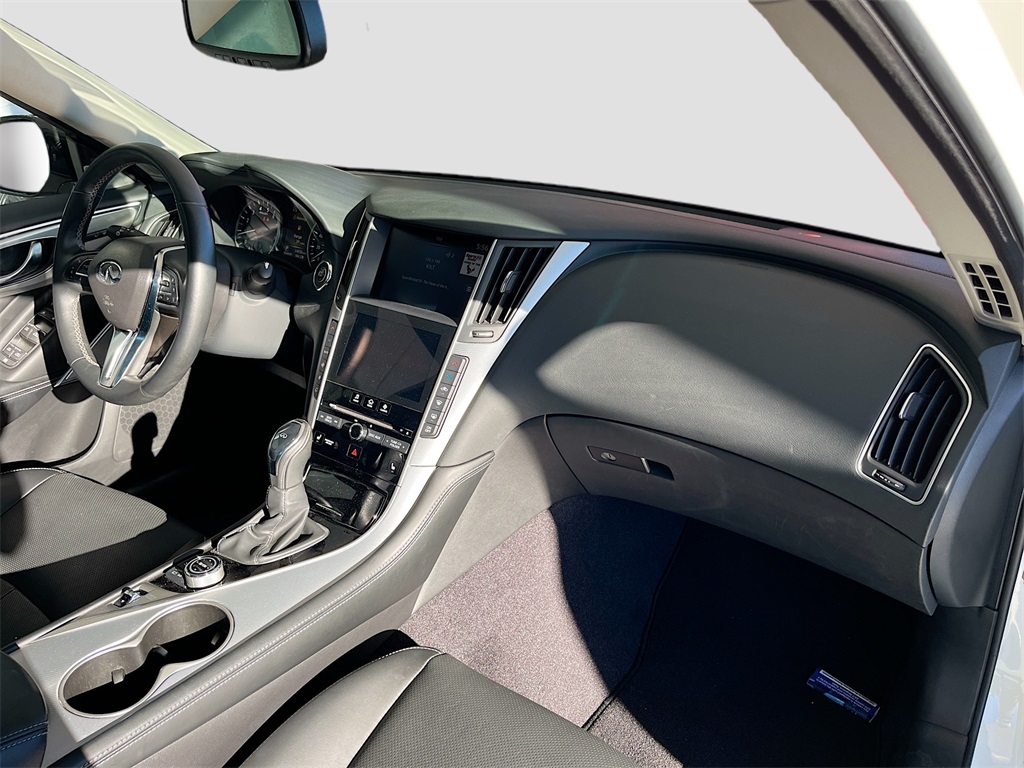 2023 INFINITI Q50 LUXE White at AutoSavvy Houston Southwest