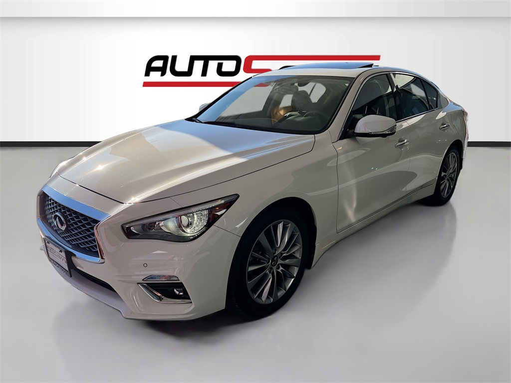 2023 INFINITI Q50 LUXE White at AutoSavvy Houston Southwest