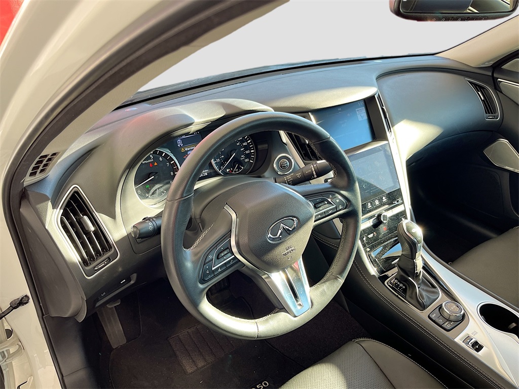 2023 INFINITI Q50 LUXE White at AutoSavvy Houston Southwest