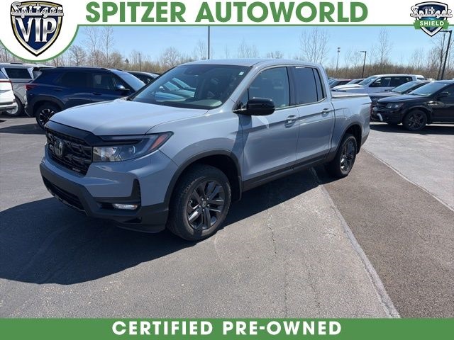 Sonic Gray Pearl 2024 Honda Ridgeline Sport AWD Pickup Truck All-Wheel Drive 9-Speed Automatic