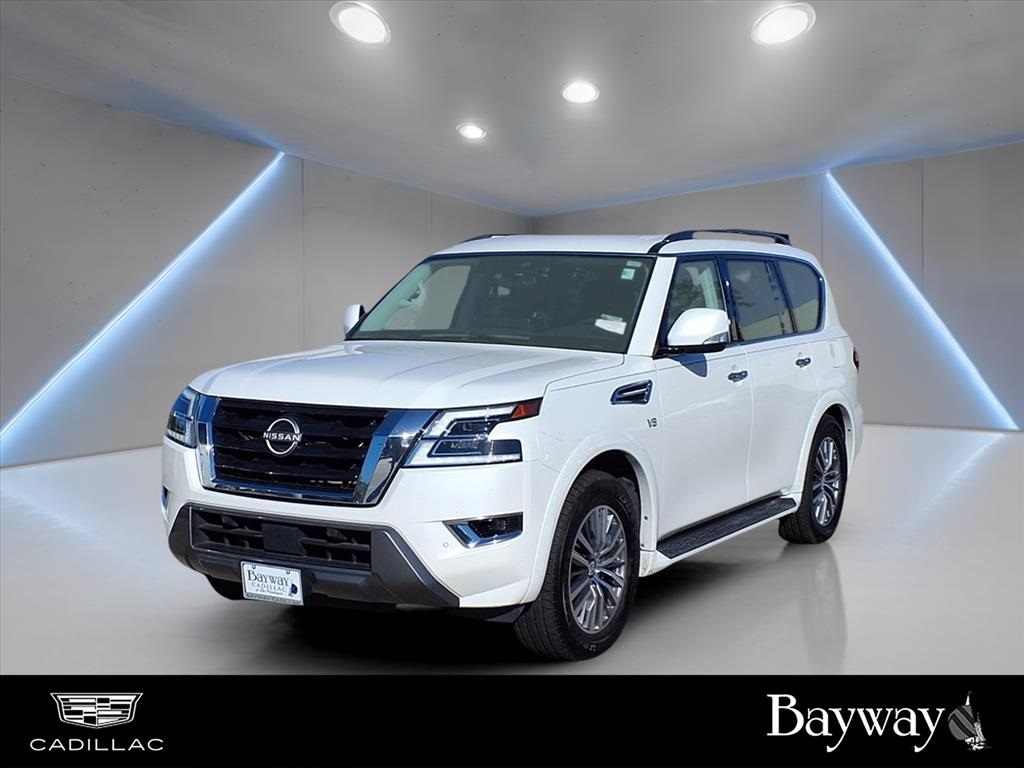 2021 Nissan Armada SV White at Bayway Cadillac of The Woodlands