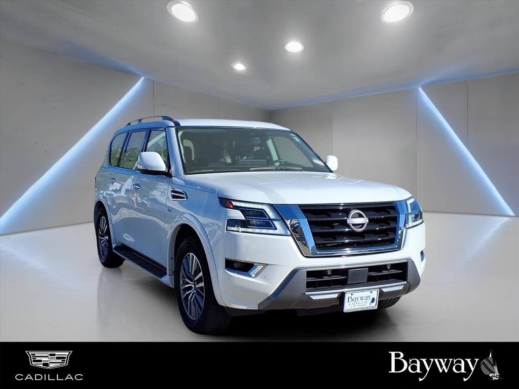 2021 Nissan Armada SV White at Bayway Cadillac of The Woodlands