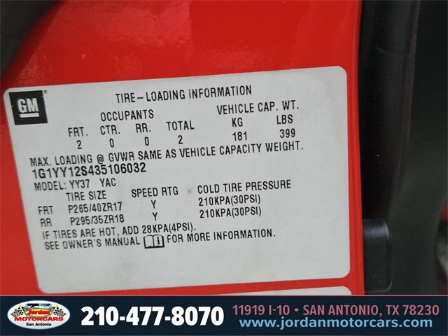 Used Car 2003 Chevrolet Corvette  Z06 For Sale Under $30,000 In San Antonio, Texas