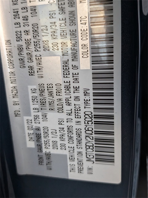 2022 Mazda CX-9 Carbon Edition Gray at DeMontrond Mazda