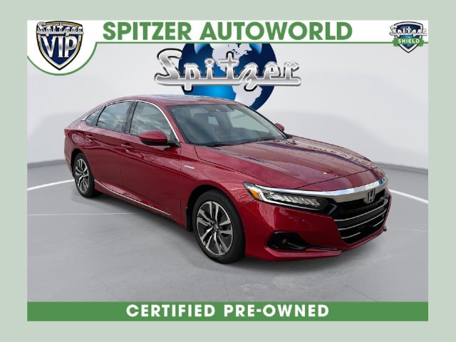 Radiant Red Metallic 2022 Honda Accord Hybrid Sedan Front-Wheel Drive Continuously Variable Transmission