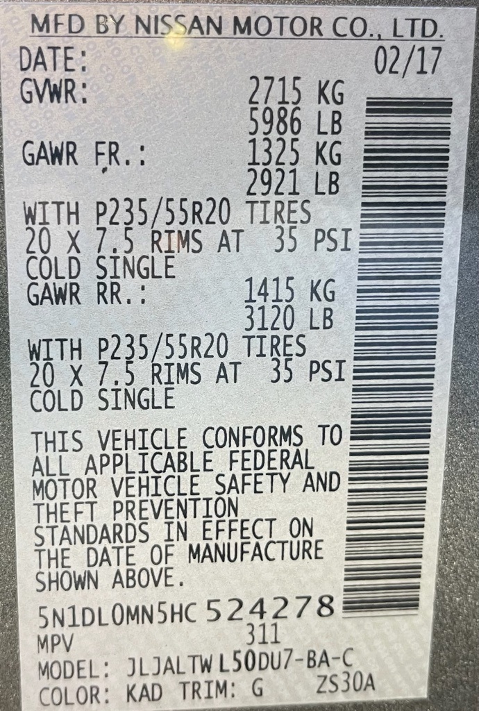 2017 INFINITI QX60 Base Gray at Emmons Autoplex