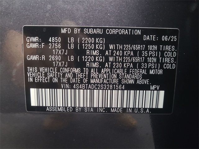2025 – Subaru – Outback