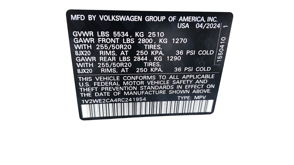 2024 Volkswagen Atlas Cross Sport