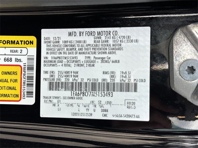 2021 Ford Mustang GT Premium Black at Victoria Chrysler Dodge Jeep Ram