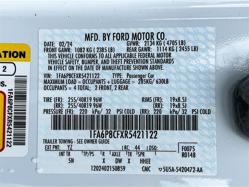 2024 Ford Mustang GT Premium White at South Houston Nissan