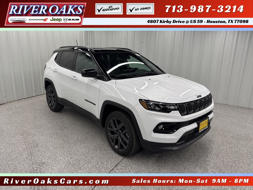 2025 Jeep Compass Limited White at River Oaks CDJR