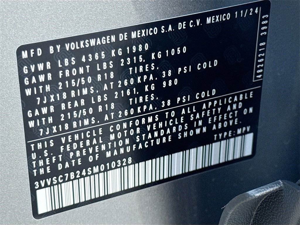 2025 Volkswagen Taos 1.5T SE Silver at DeMontrond Auto Country