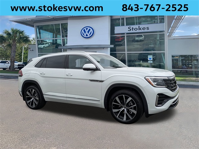 2026 Volkswagen Atlas Cross Sport 2.0T SEL Premium R-Line White at Stokes Volkswagen