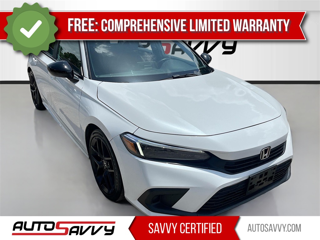 2023 Honda Civic Sport White at South Houston Nissan