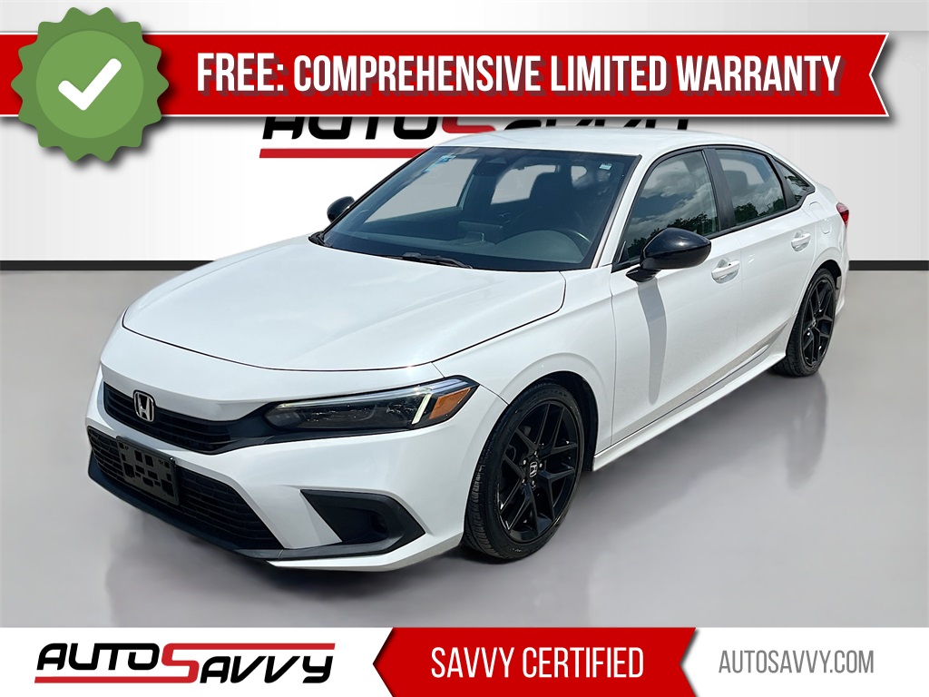 2023 Honda Civic Sport White at South Houston Nissan