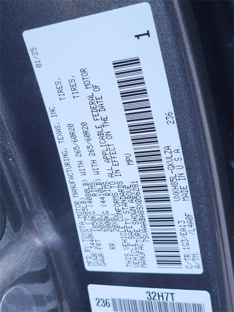 Used Car 2025 Toyota Sequoia  Limited For Sale Under $80,000 In San Antonio, Texas