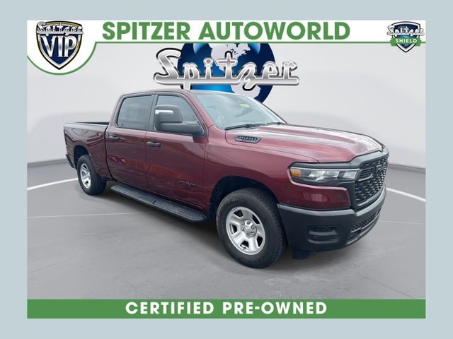 Delmonico Red Pearlcoat 2025 RAM 1500 Tradesman Crew Cab 4WD Pickup Truck Four-Wheel Drive 8-Speed Automatic