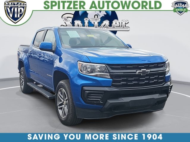 Bright Blue Metallic 2022 Chevrolet Colorado Work Truck Crew Cab 4WD Pickup Truck Four-Wheel Drive 8-Speed Automatic