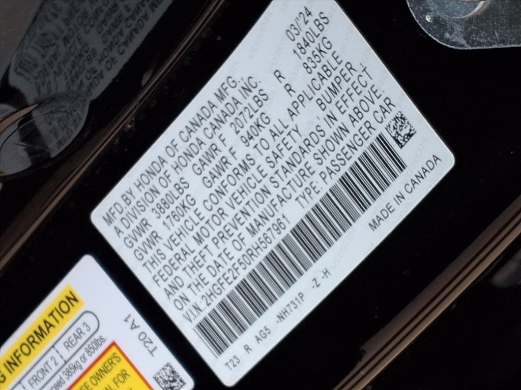 2024 Honda Civic Sport  at Shottenkirk Kia Fort Bend