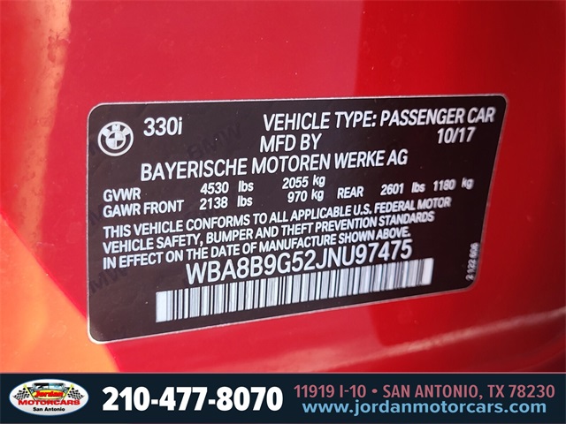 Used Car 2018 Bmw 3 Series  330i For Sale In San Antonio, Texas