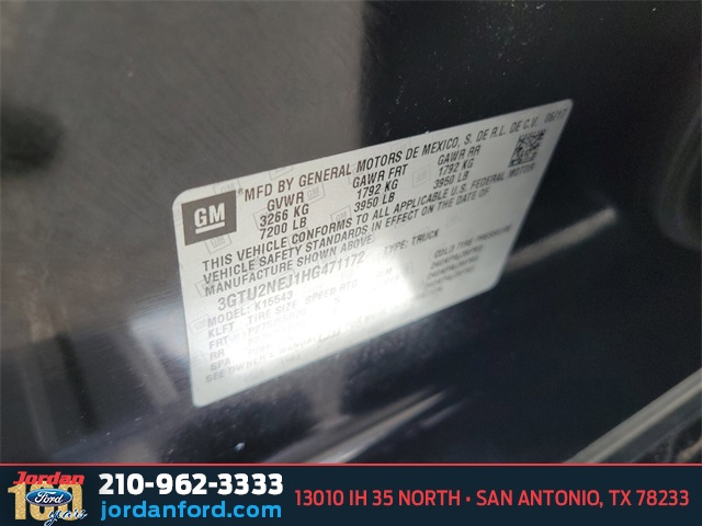 Used Car 2017 Gmc Sierra 1500  Slt For Sale Under $20,000 In San Antonio, Texas