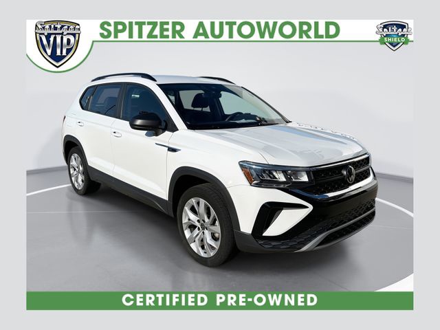 Pure White 2023 Volkswagen Taos SUV / Crossover All-Wheel Drive 7-Speed Dual Clutch