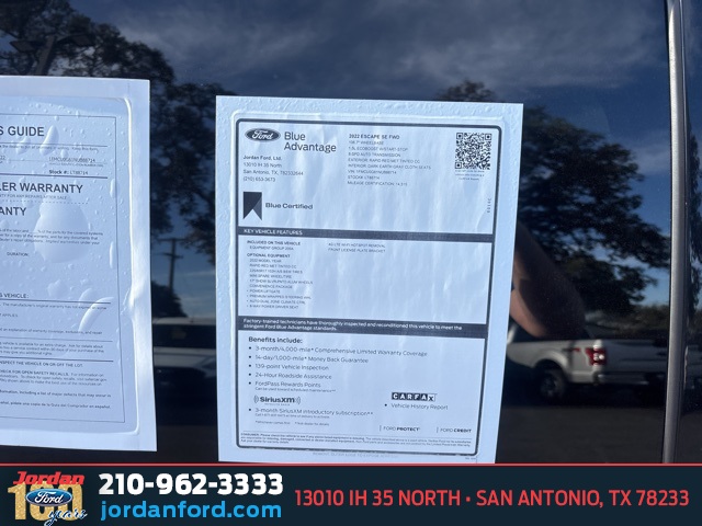 Used Car 2022 Ford Escape  Se For Sale Under $20,000 In San Antonio, Texas