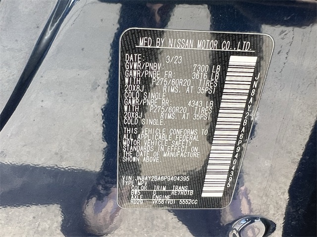 2023 Nissan Armada SL Blue at Bayway Cadillac of The Woodlands