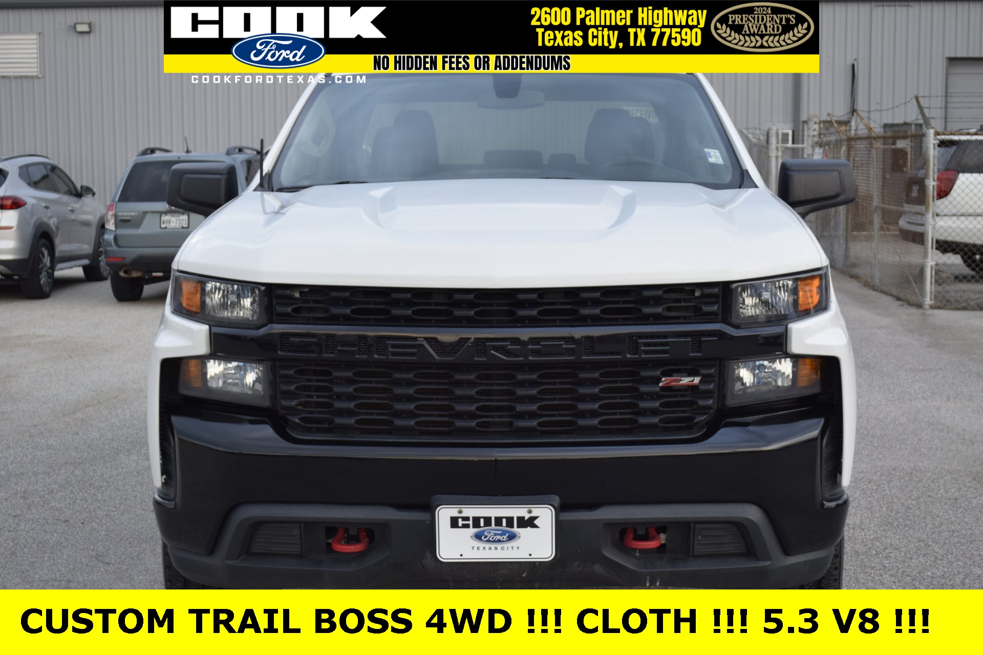 2019 Chevrolet Silverado 1500 Custom Trail Boss White at Emmons Autoplex