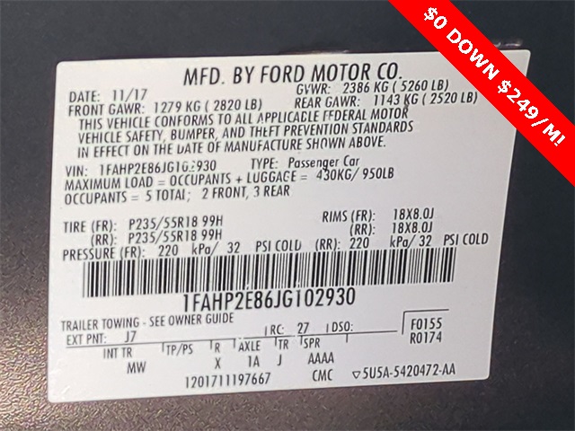 2018 Ford Taurus SEL for sale at PATRIOT CHEVROLET OF LIMERICK