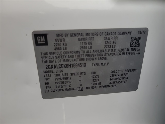 2017 – Chevrolet – Equinox