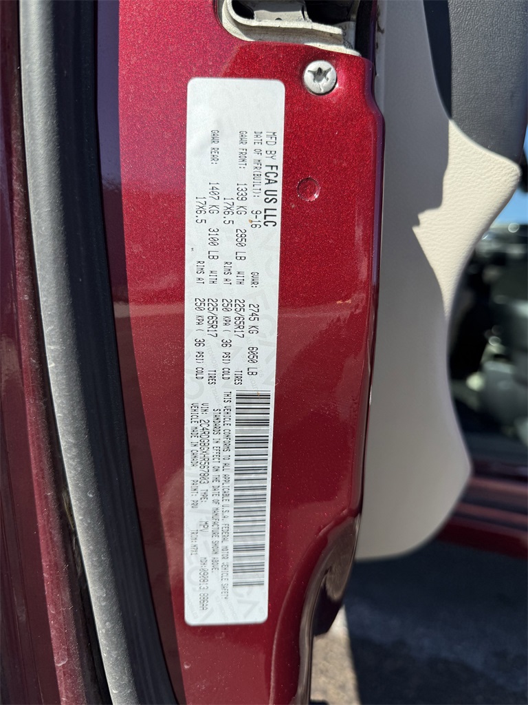 2017 Dodge Grand Caravan SE Red at Durrett Motor Company